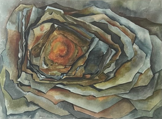 Watercolour painting of a group of stones